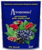 Минеральное комплексное гранулированное удобрение Киссон Агрономика для плодовых и ягодных кустарников 10.5.10 безхлорное 1 кг (3016-ДМ)