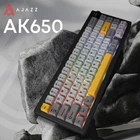 Ігрова механічна безпровідна клавіатура Ajazz AK650 Black RGB Flying Fish Switch Hot Swap