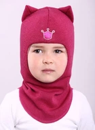 Зимняя шапка-шлем Beezy для девочки 1450-20-22 Кошка р. 2 (50-53 см)