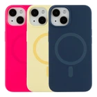 Чохол Glow Silicone Case with Magsafe для iPhone 14 Колір Blue