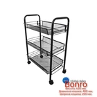 Стелаж етажерка з поліцями на колесах Bonro B-073 чорний