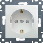 Розетка з з/к з захистом контактів Hager Lumina, біла, 16А/230В WL1060