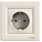 Розетка Schneider Electric Asfora с заземлением кремовая EPH2900123