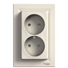 Розетка Schneider Electric Asfora без заземления двойная кремовая EPH9700123