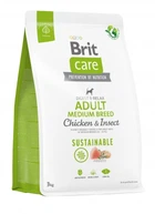 Корм для собак средних пород Brit Care Dog Sustainable Adult Medium Breed с курицей и насекомыми