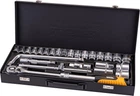 Набор инструментов MASTERTOOL PROFI ½" 26 шт 8-32 мм телескопическая трещотка CrV50BV30 металлический кейс 78-4126