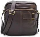 Чоловіча шкіряна сумка-месенджер TARWA «Флотар» компактний crossbody з натуральної шкіри коричневого кольору 51379