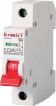 Автоматичний вимикач E.Next e.mcb.pro.60.1.B 63А 1P B 6кА (p041014)