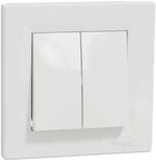 Вимикач кнопковий 2-клавішний Schneider Electric Asfora самозажимний білий EPH1100121