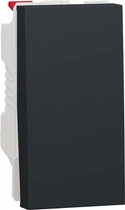 Вимикач 1-клавішний Schneider Electric Unica New 10А, 1 модуль Антрацит (NU310154)
