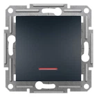 Переключатель одноклавишный Schneider Electric Asfora с подсветкой антрацит EPH1500171