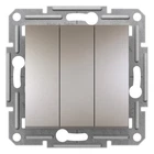 Выключатель трёхклавишный Schneider Electric Asfora бронза EPH2100169