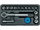 Набор головок торцевых квадрат 1/4", М4-13 мм с трещоткой VOREL (58160)