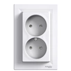 Розетка Schneider Electric Asfora без заземлення подвійна біла EPH9700121