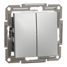 Перемикач 2-клавішний Schneider Electric Asfora самозажимний алюміній EPH0600161