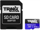 Карта памяти TriniX microSDXC 512GB UHS-I U3 V30 + SD-адаптер (90-00038)