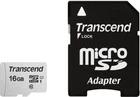 Карта памяти Transcend 300S microSDHC 16GB UHS-I U1 + SD-адаптер (TS16GUSD300S-A)
