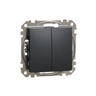 Переключатель двухклавишный Schneider Electric Sedna Design чёрный SDD114108