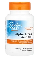 Натуральна добавка Doctor's Best Alpha-Lipoic Acid 600 мг Капсули