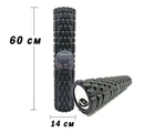 Массажный роллер EasyFit Grid Roller 60 см v.3.1 черный (A-021718)
