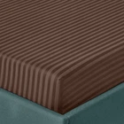 Простынь на резинке Zastelli Brown Stripes 1см сатин 100% хлопок 100*200+25см Коричневая