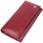 Практичный вертикальный кошелек из натуральной кожи ST Leather 23085 Бордовый