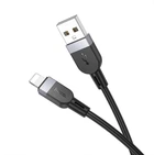 Дата-кабель Hoco X109 Lightning Silicone 1м, швидка зарядка 2.4A, чорний