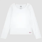 Детский лонгслив для девочки Levi`s 254875187 110 см Белый (1159837232)