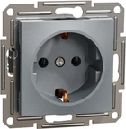 Розетка з заземленням Schneider Electric Asfora Сталь EPH2900162
