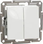 Перемикач двоклавішний Schneider Electric Asfora білий без рамки EPH0670121