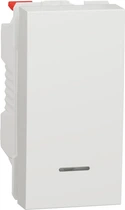 Вимикач 1-клавішний кнопковий Schneider Electric Unica New 10А 1 модуль білий NU310618