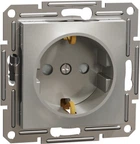 Розетка з заземленням з захисними шторками Schneider Electric Asfora Бронза EPH2900269