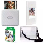 Подарочный набор Фотопринтер Fujifilm Instax Link Wide, Фотобумага 20 шт, Прозрачный чехол, Фотоальбом на 64 фото Белый (Подарочная упаковка)