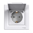 Розетка з кришкою з заземленням Schneider Electric Asfora Біла EPH3100121