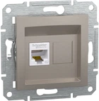Розетка комп'ютерна RJ45 UTP кат. 5Е Schneider Electric Asfora Бронза EPH4300169
