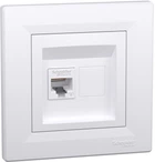Розетка комп'ютерна RJ45 UTP кат.6Е Schneider Electric Asfora Біла EPH4700121