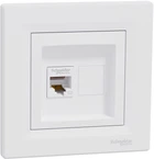 Розетка комп'ютерна RJ45 UTP кат. 5Е Schneider Electric Asfora Біла EPH4300121