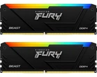 Модуль пам'яті для комп'ютера Kingston Fury (ex.HyperX) DDR4 64GB (2x32GB) 3200 MHz Beast RGB Black (KF432C16BB2AK2/64)