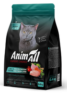 Сухой корм для кошек AnimAll для стерилизованных с курицей и свежей ягнятиной