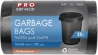 Пакеты для мусора PRO service Standard HD 35 л 100 шт Черные (4820048483636)