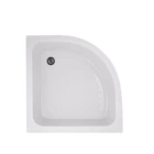 Душовий піддон Lidz KAPIELKA ST80x80x26, середній, напівкруглий, з панеллю, діаметр зливу 52 мм