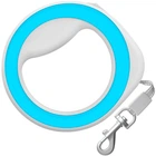 Повідець-рулетка WAUDOG R-leash для собак до 40 кг світловідбивна стрічка блакитний
