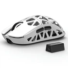 Бездротова ігрова мишка ATTACK SHARK R2 Ultra White Карбонова, ультралегка (2.4G, Bluetooth), PAW3950, 42000 DPI, 8K