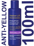 Шампунь для нейтрализации желтизны Master Lux Anti-Yellow с синим, фиолетовым пигментом против антижелтизна для осветленных волос 100 мл Мастер люкс