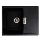 Гранитная мойка для кухни VALESO ZIRKONE 6250 матовая Черный металлик