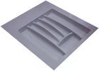 Лоток для столовых приборов Hafele Пластиковый Серый 50.3х49.8х5 см (10120400301)