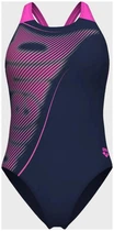 Купальник закритий для жінок Arena BRIGHT GLARE SWIMSUIT V BACK фіолетовий 42 (008930-790)