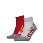 Носки Head PERFORMANCE QUARTER 2PPK UNISEX красный, серый унисекс 35-38 (791019001-070)