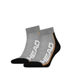 Носки Head Stripe Quarter 2-Pack черный, серый унисекс 35-38 (781009001-235)