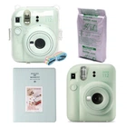 Набор камера Fujifilm Instax Mini 12, Фотобумага 10шт, Прозрачный чехол, Фотоальбом 64 фото Зеленый (Подарочная упаковка)